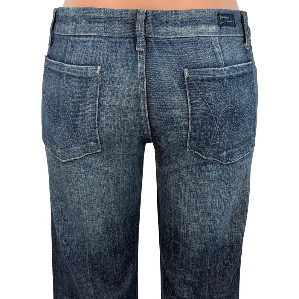 Vintage Citizens Of Humanity Low Rise Flare Jeans 30 | Y2K McBling Boho Grunge - Picture 10 of 16